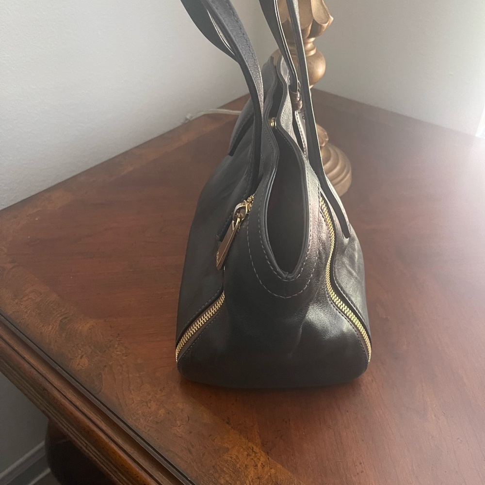 Furla Black and Gold Shoulder Bag with Structured Design - Picture 8 of 8